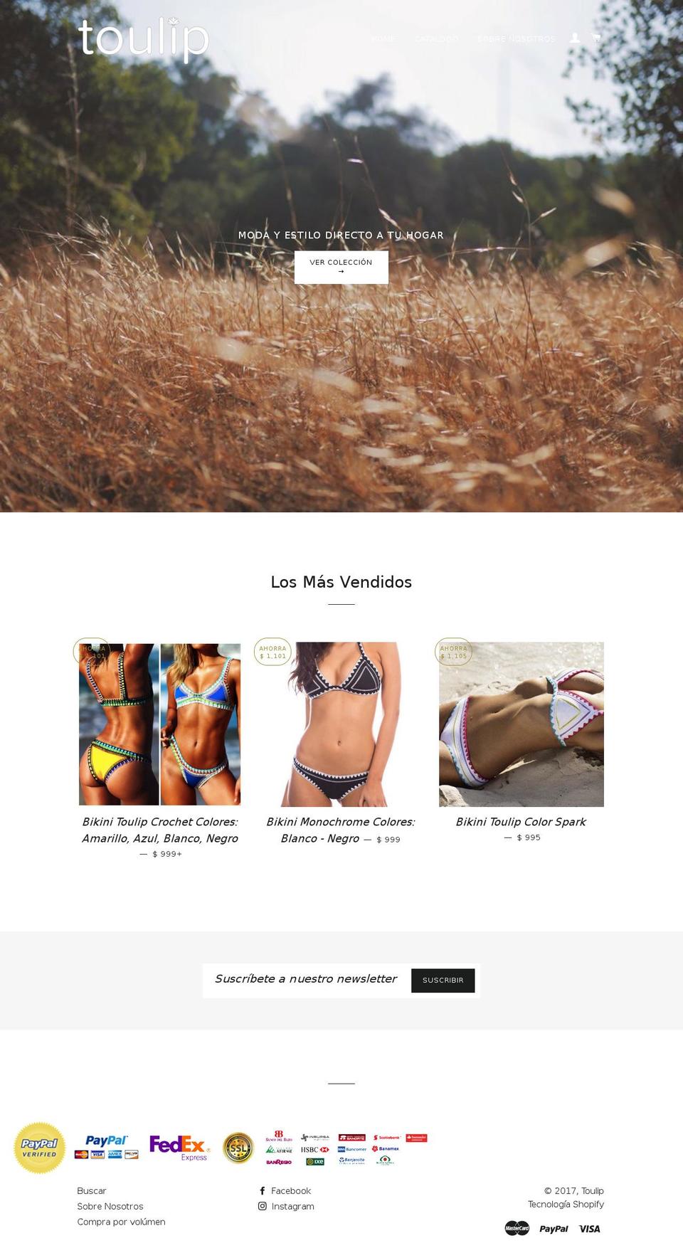 toulip.com shopify website screenshot