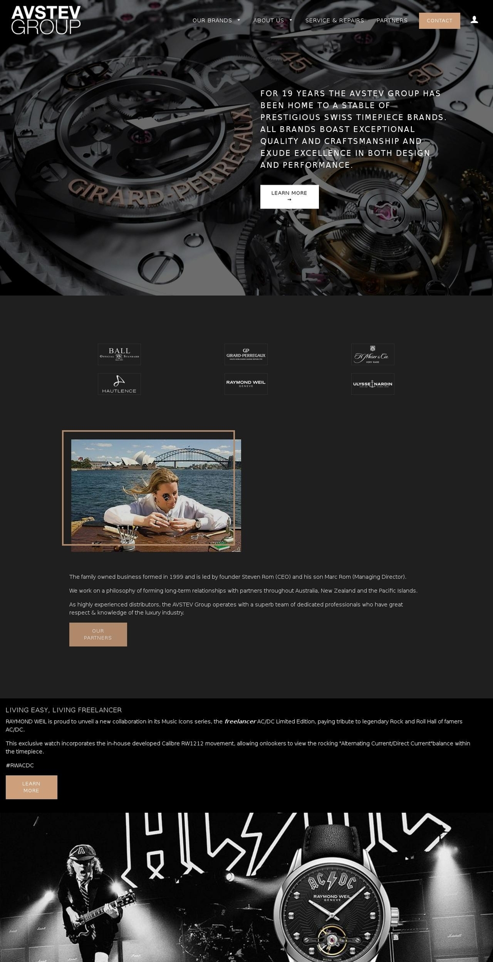 Avstev - Dark Shopify theme site example tourbillon.com.au