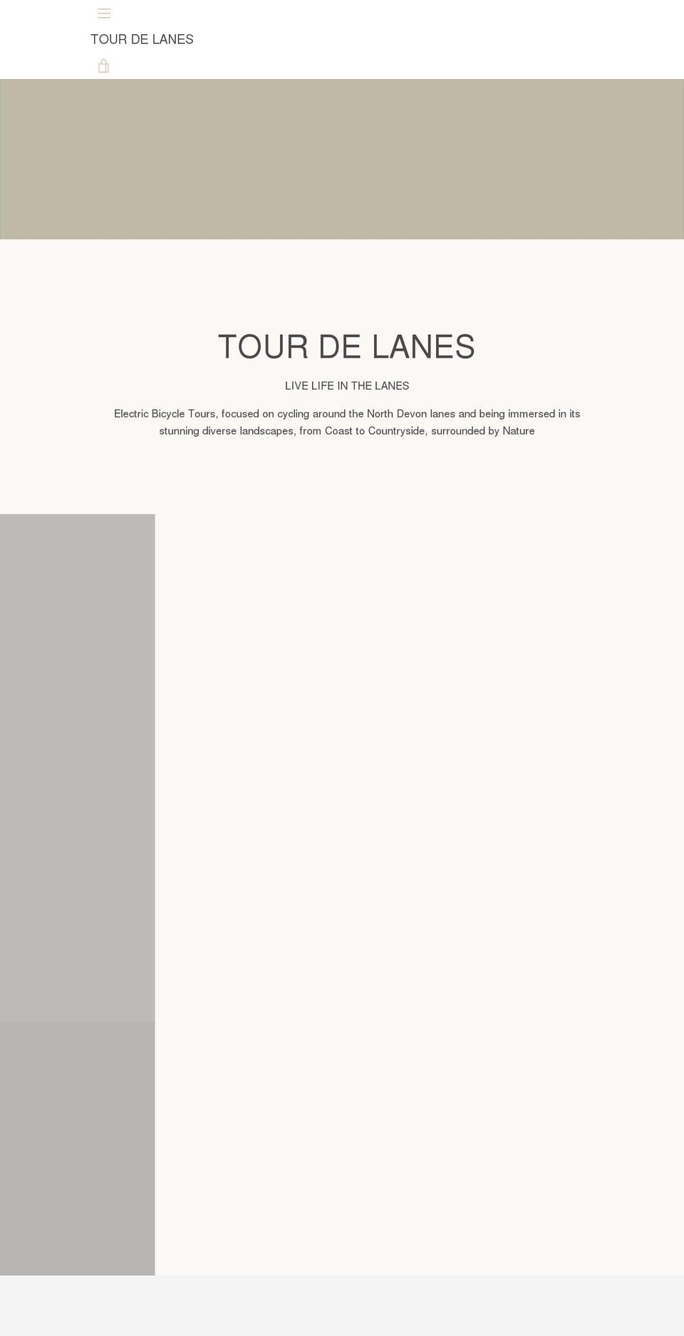 tourdelanes.co.uk shopify website screenshot