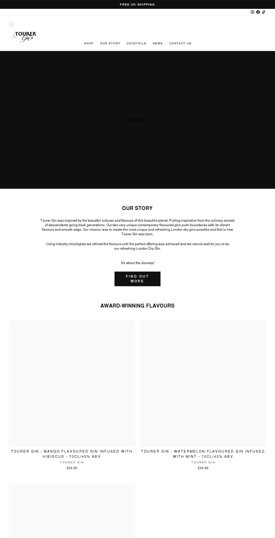 tourergin.co.uk shopify website screenshot