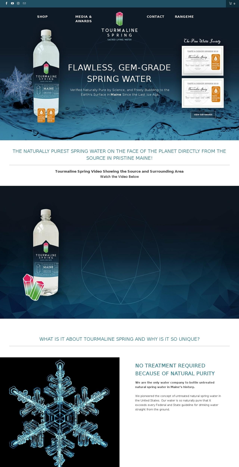 tourmalinesprings.com shopify website screenshot