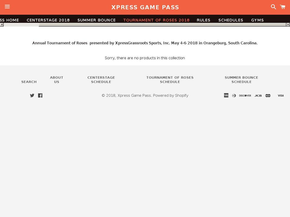 tournamentofrosesaau.com — Shopify storefront screenshot