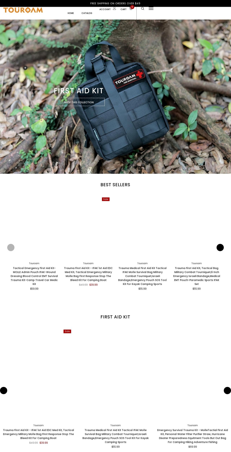 touroam.com shopify website screenshot