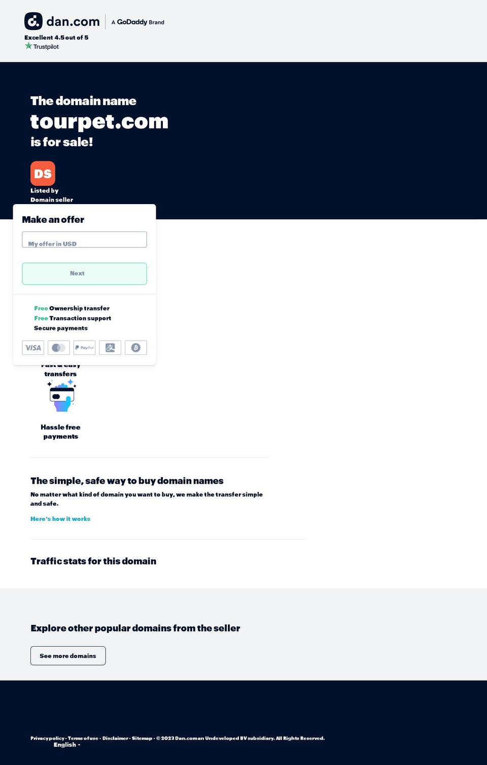 tourpet.com shopify website screenshot