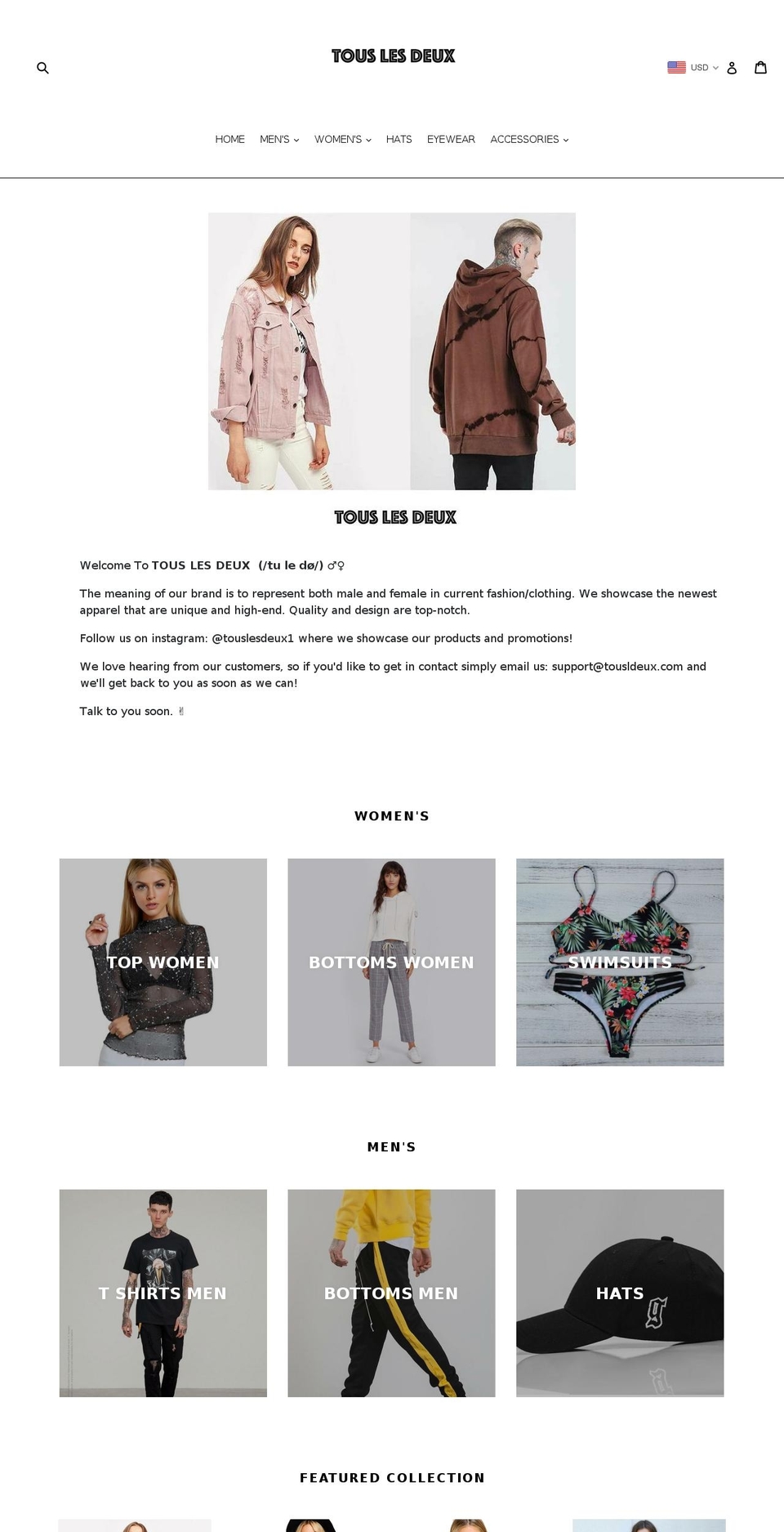 tousldeux.com shopify website screenshot