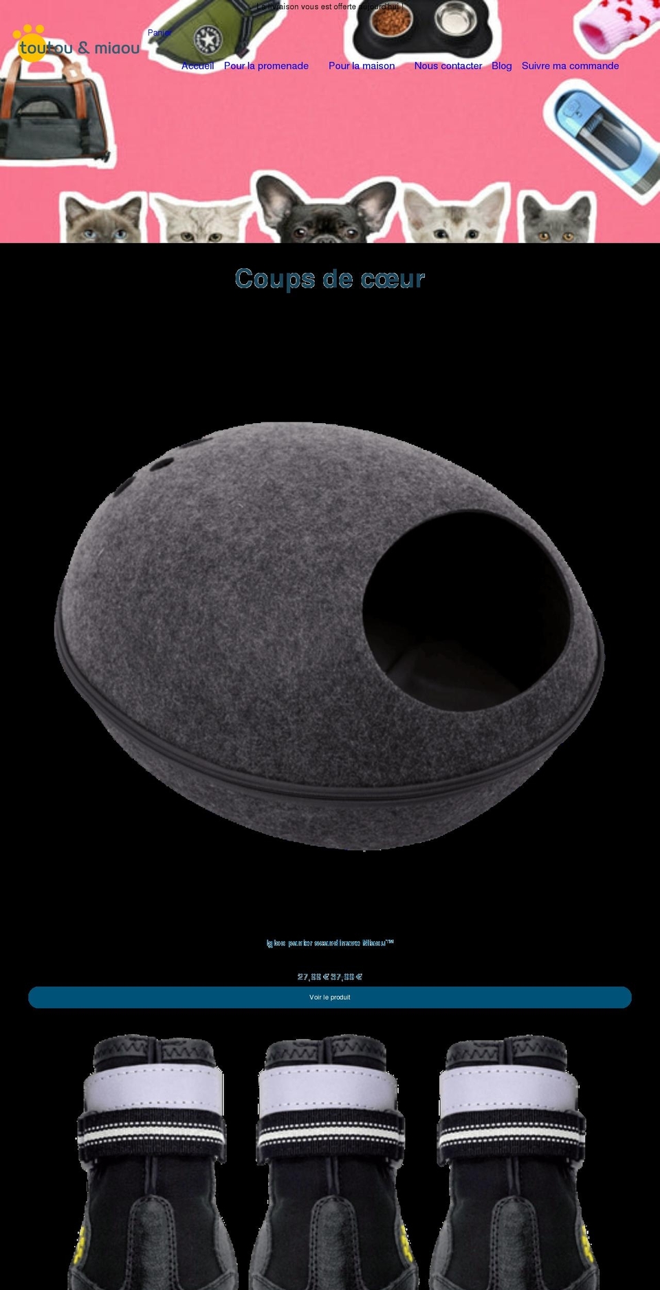 toutou-et-miaou.com shopify website screenshot