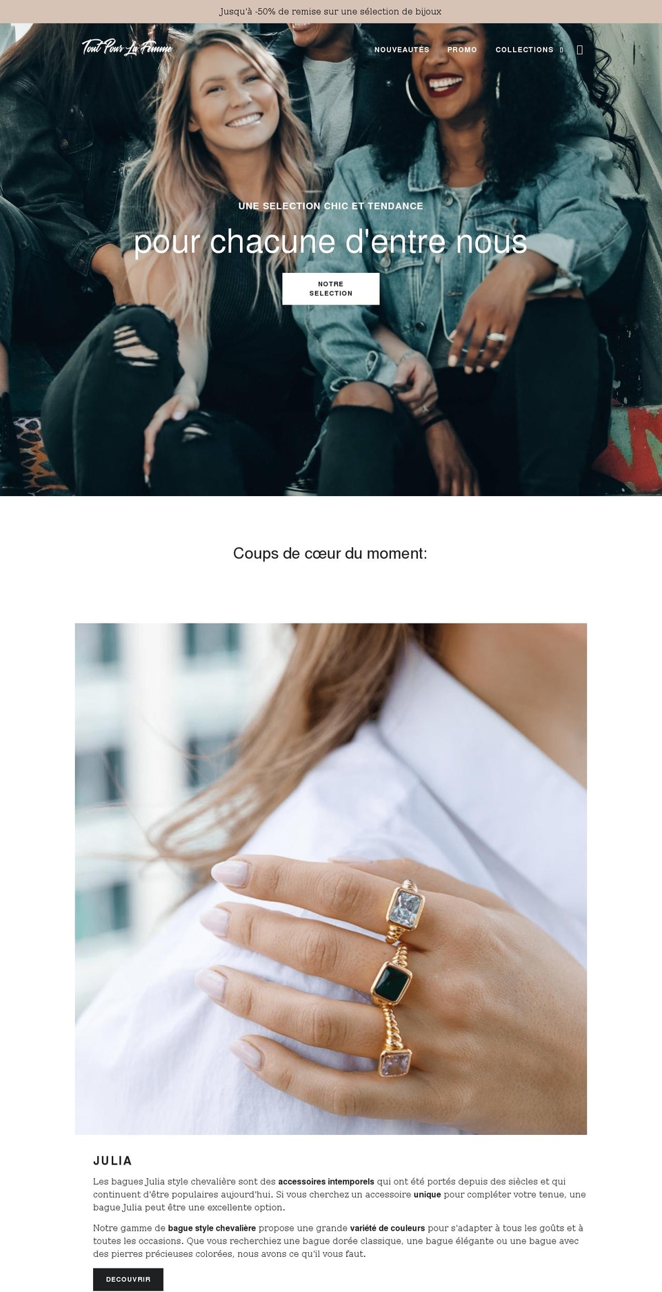 toutpourlafemme.com shopify website screenshot