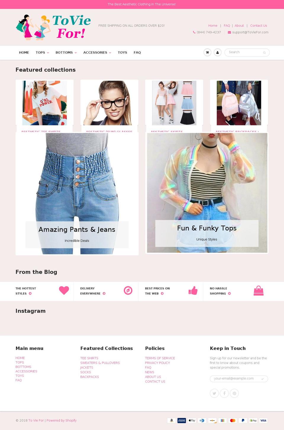 toviefor.com shopify website screenshot