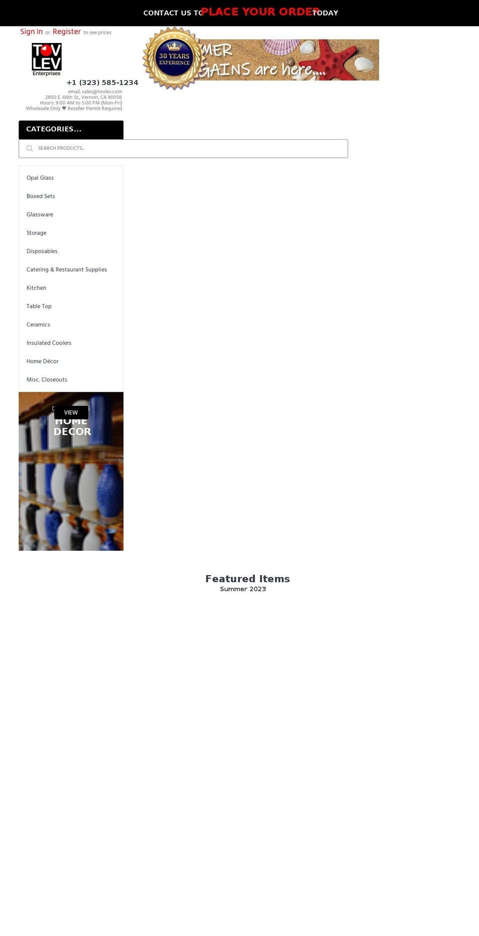 tovlev.com shopify website screenshot