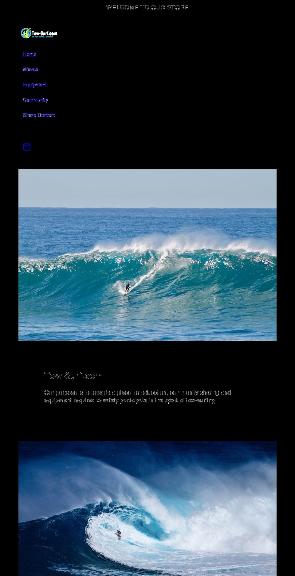 tow-surf.com shopify website screenshot