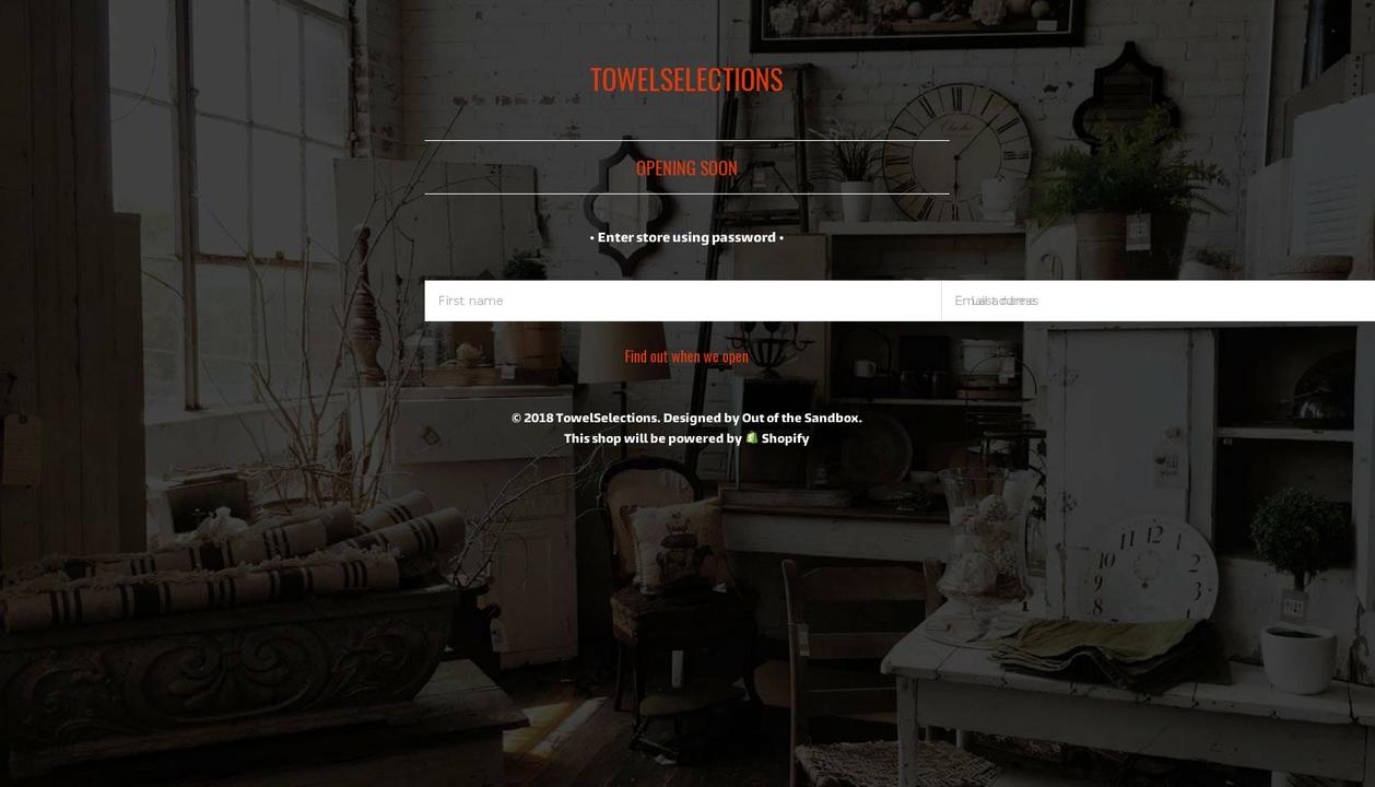 towelselections.com shopify website screenshot