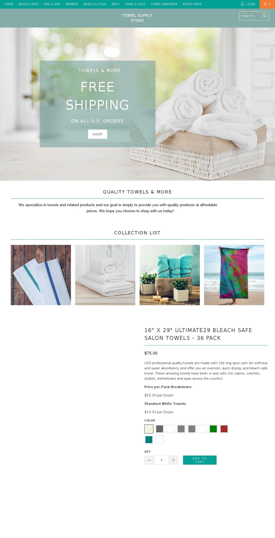 towelsupplystore.com — Shopify storefront screenshot