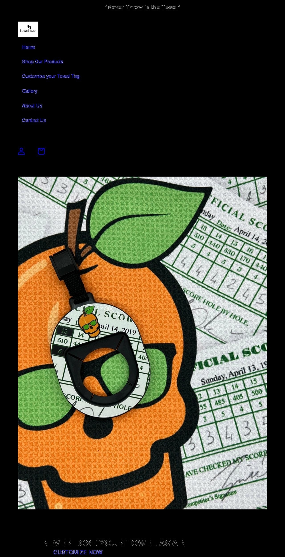 toweltag.com shopify website screenshot