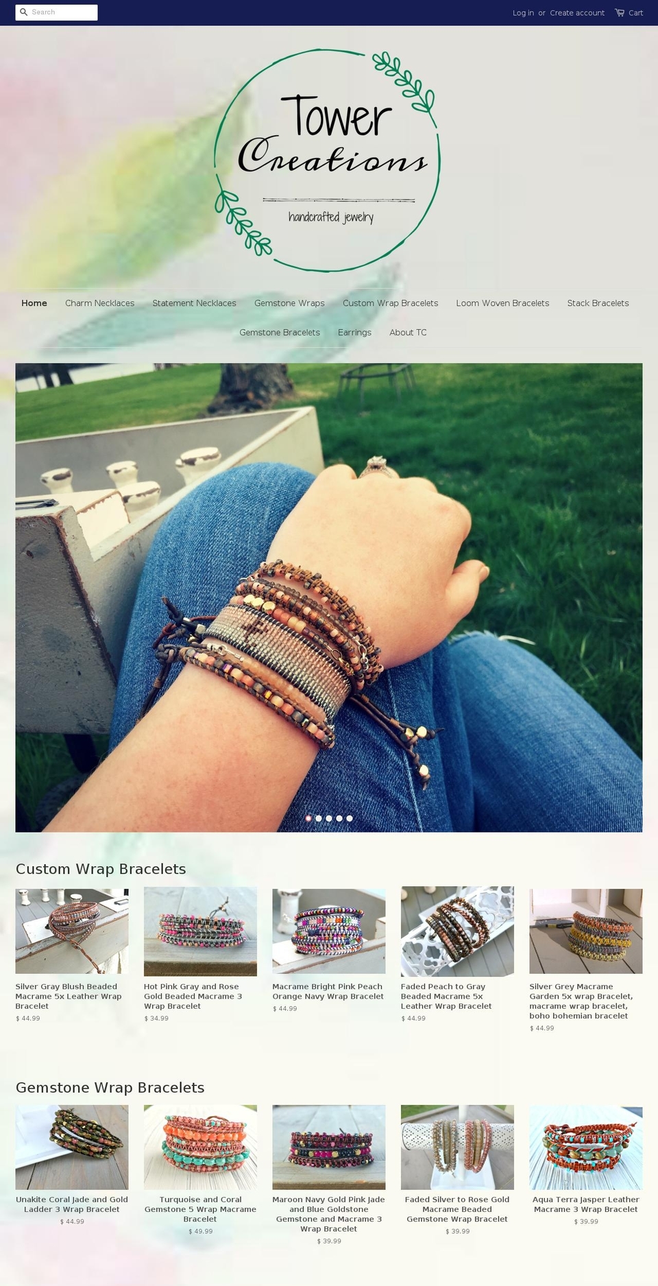 towercreationsbytc.com shopify website screenshot