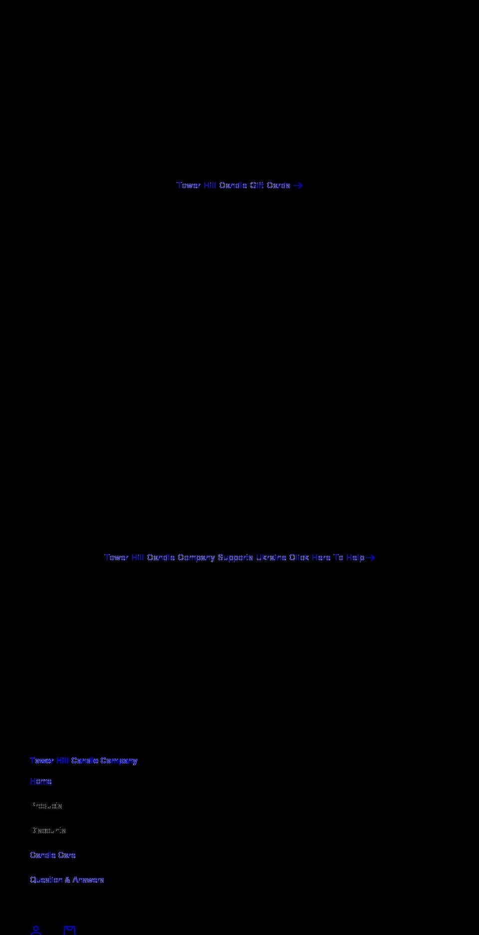 towerhillcandle.com shopify website screenshot