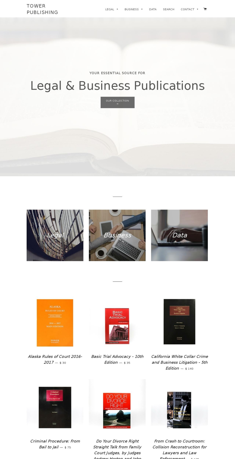 towerpub.com shopify website screenshot