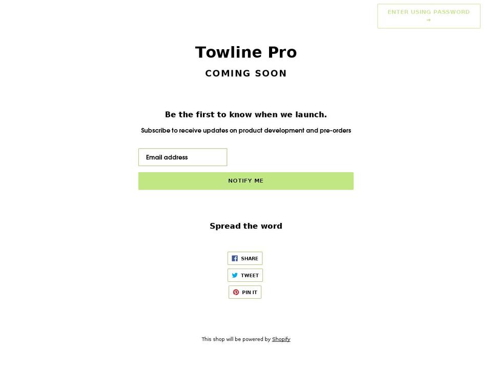 towlinepro.com shopify website screenshot