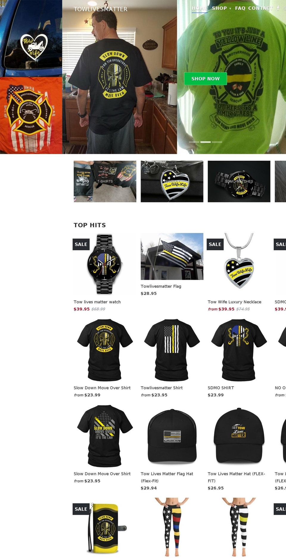 towlivesmatter.com shopify website screenshot