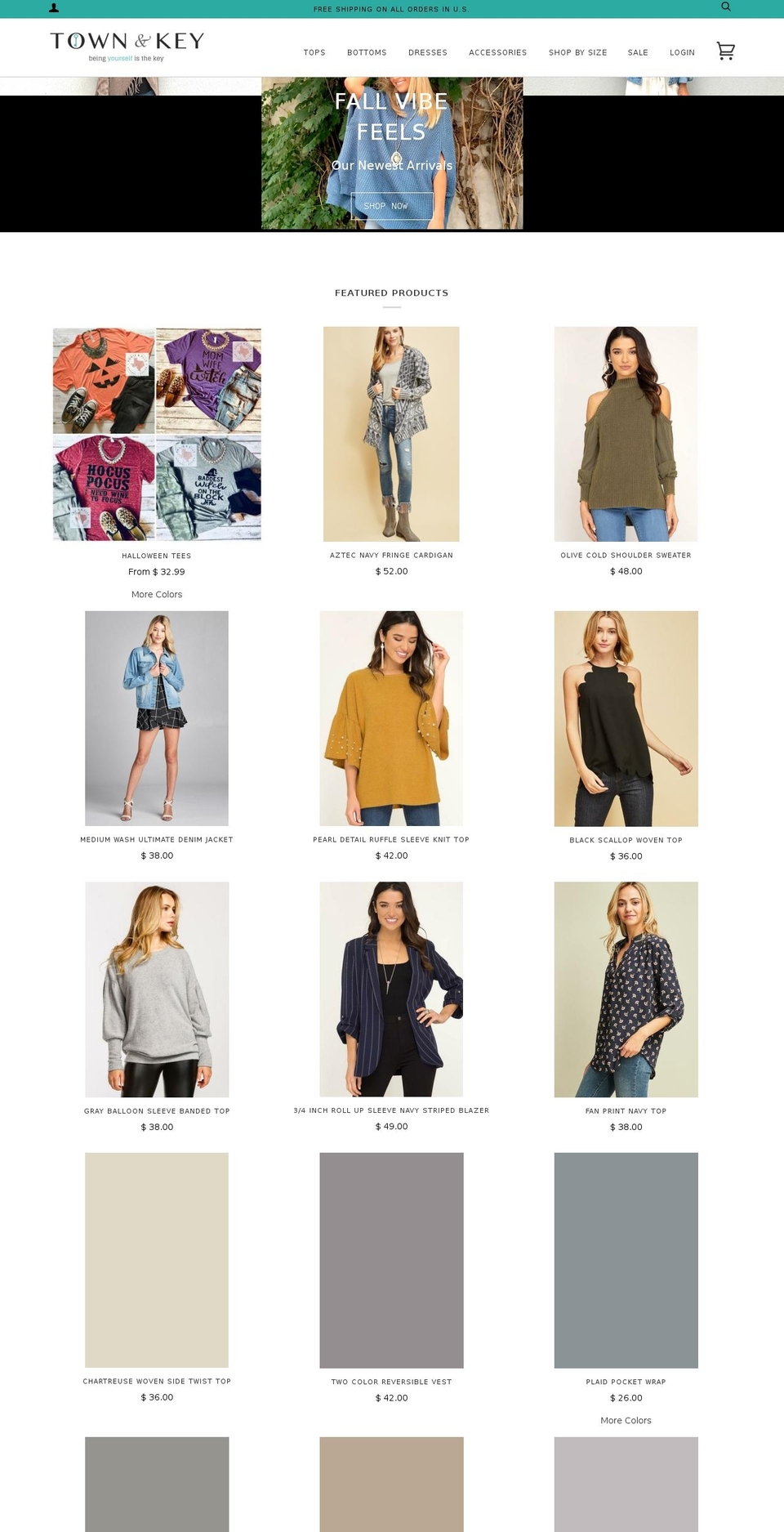 Holiday Banner Shopify theme site example townandkey.com