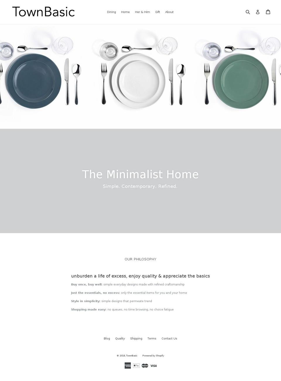 townbasic.com — Shopify storefront screenshot