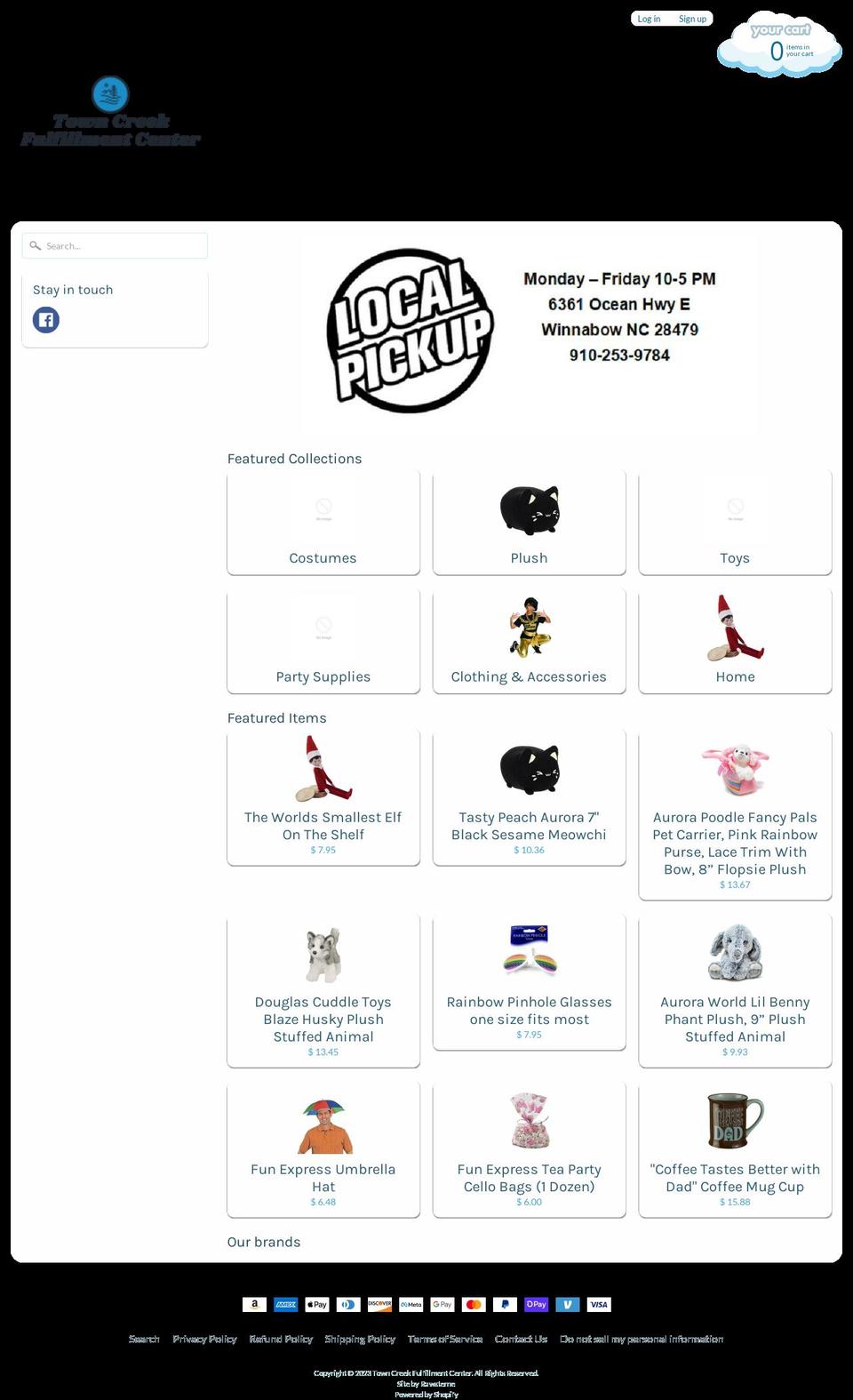 towncreekfulfillmentcenter.com shopify website screenshot