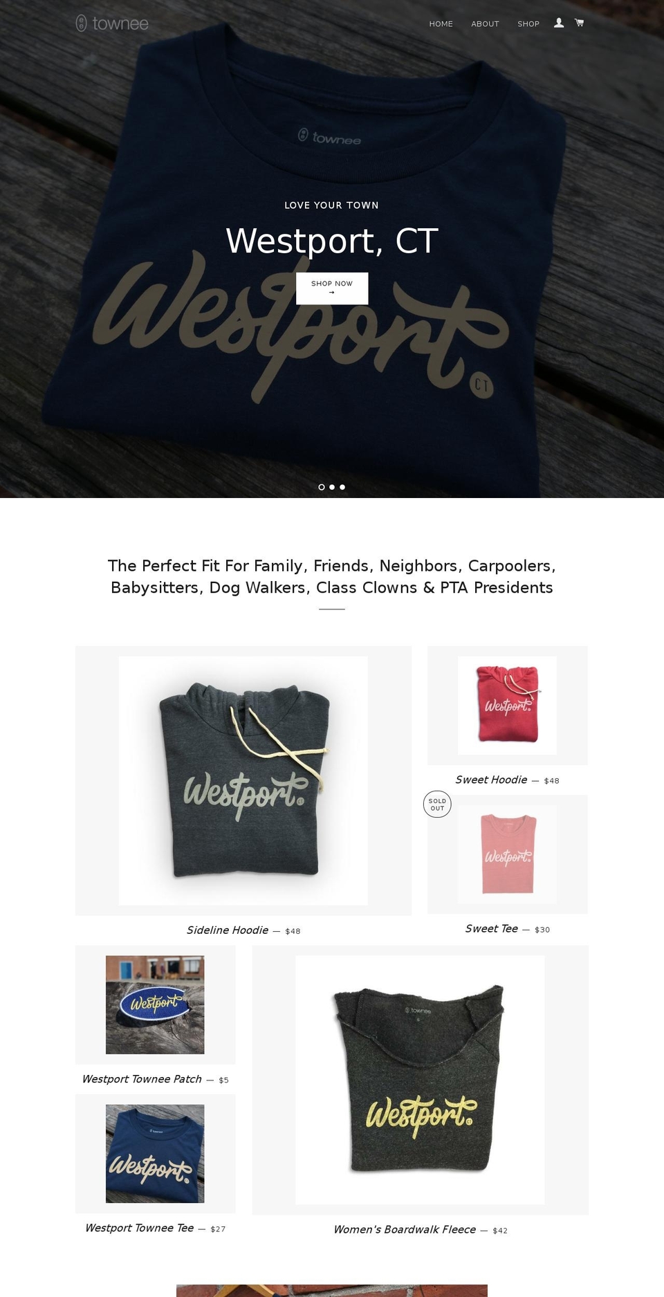 townee.us shopify website screenshot