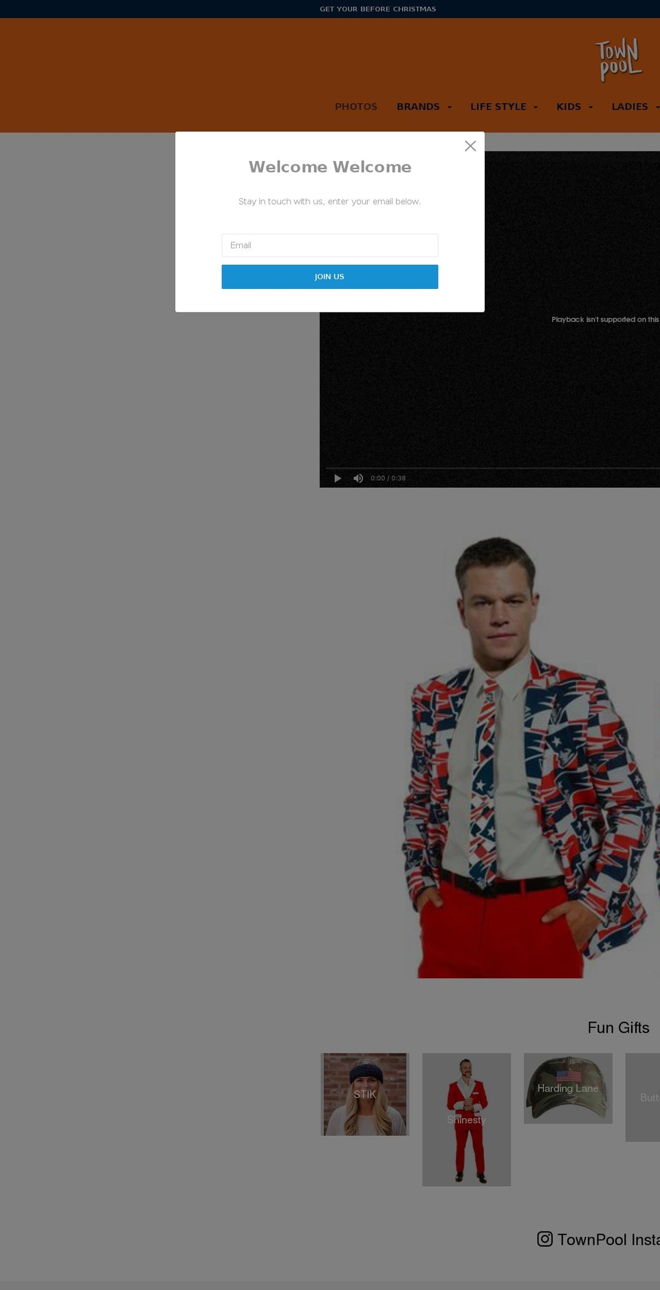 townpool.com shopify website screenshot