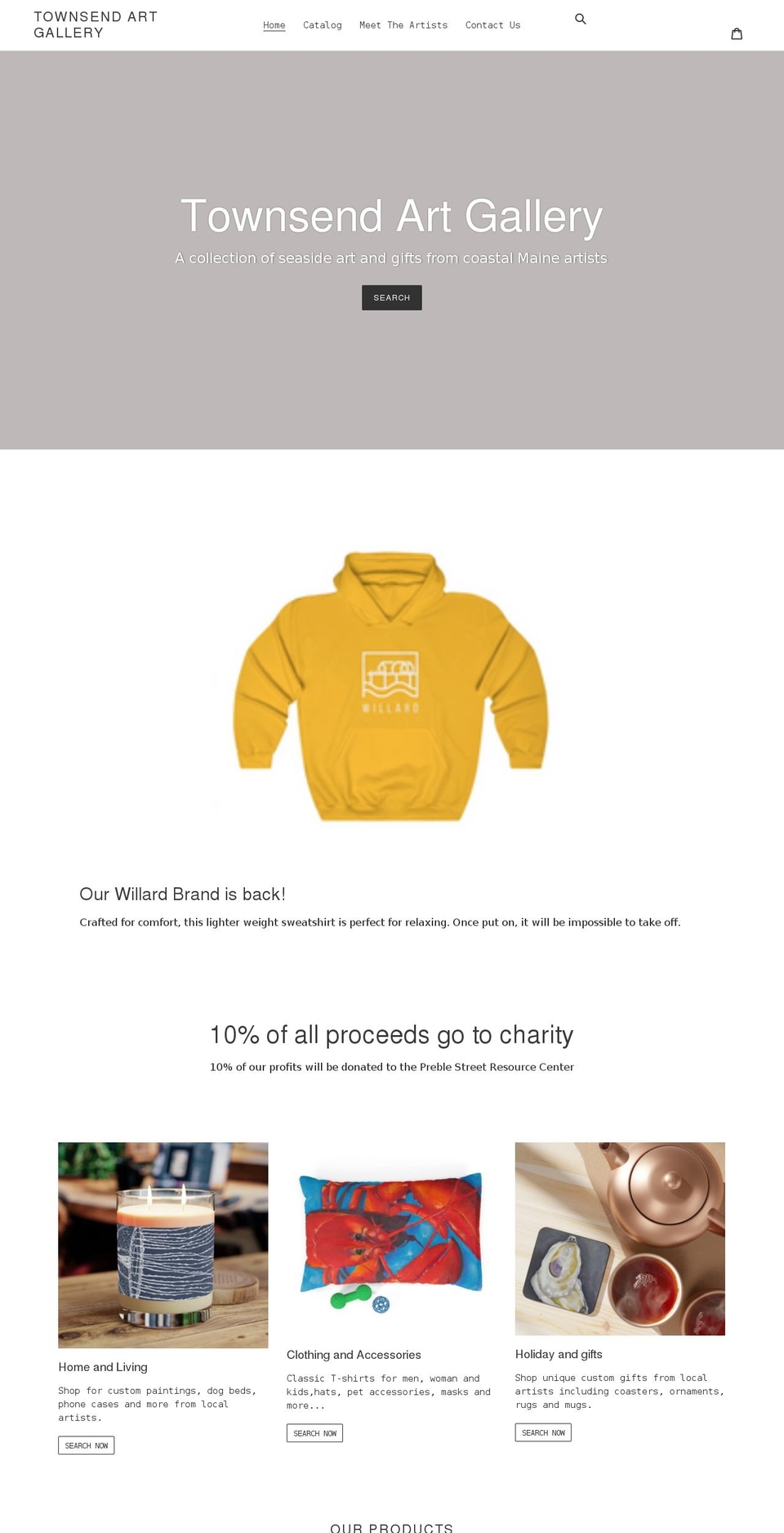 townsendartgallery.com shopify website screenshot