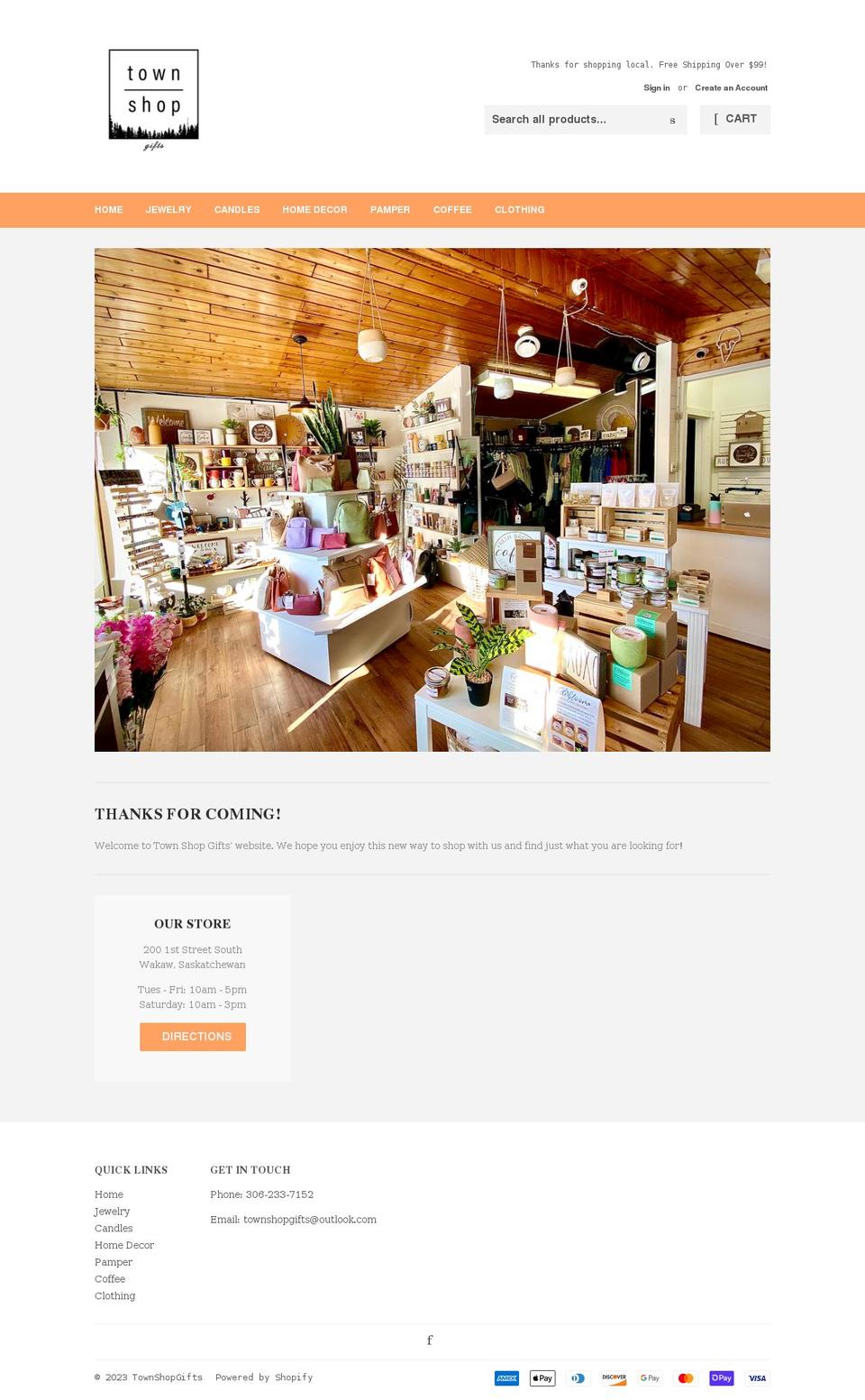 townshopgifts.com shopify website screenshot