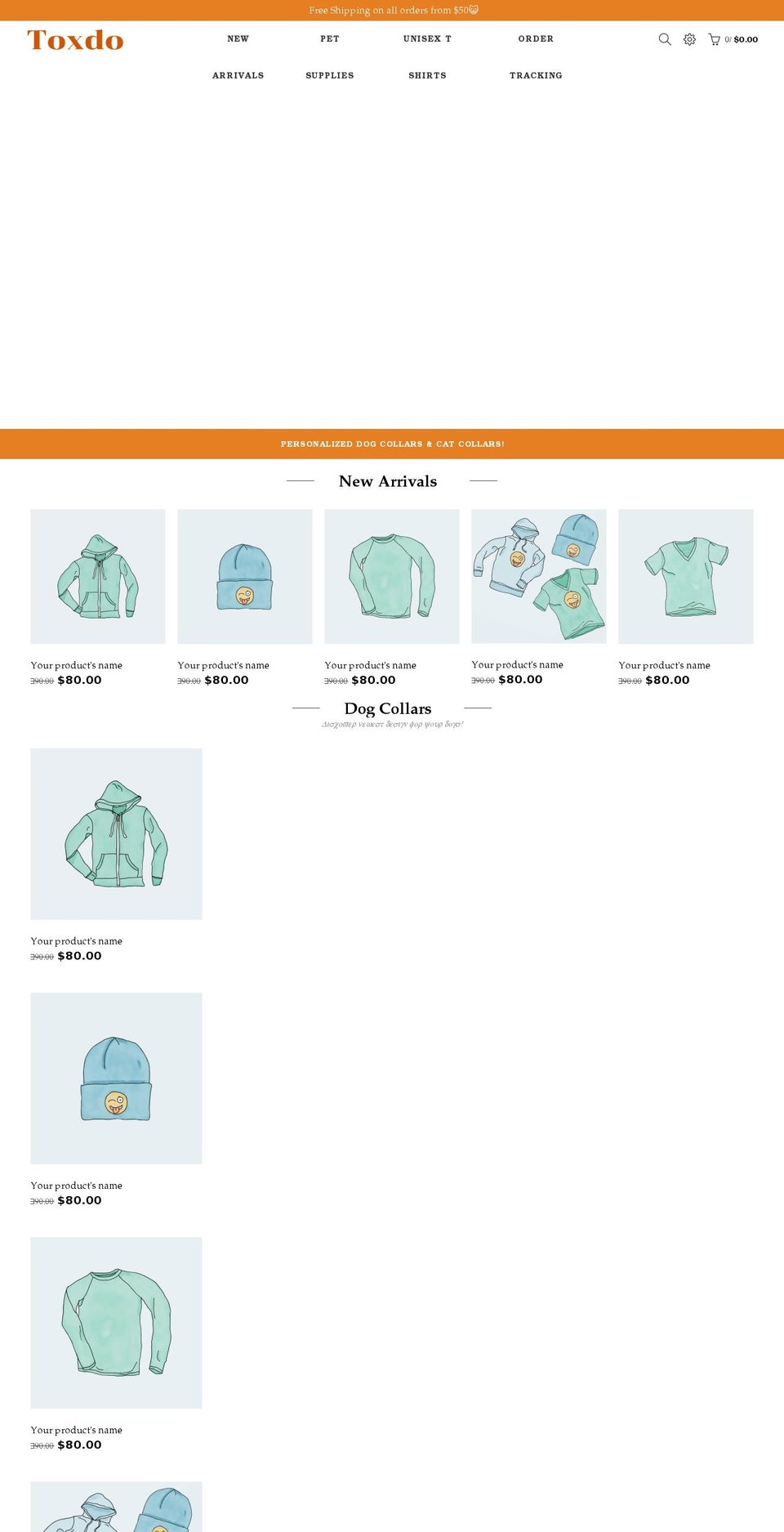 elessi Shopify theme site example toxdo.com