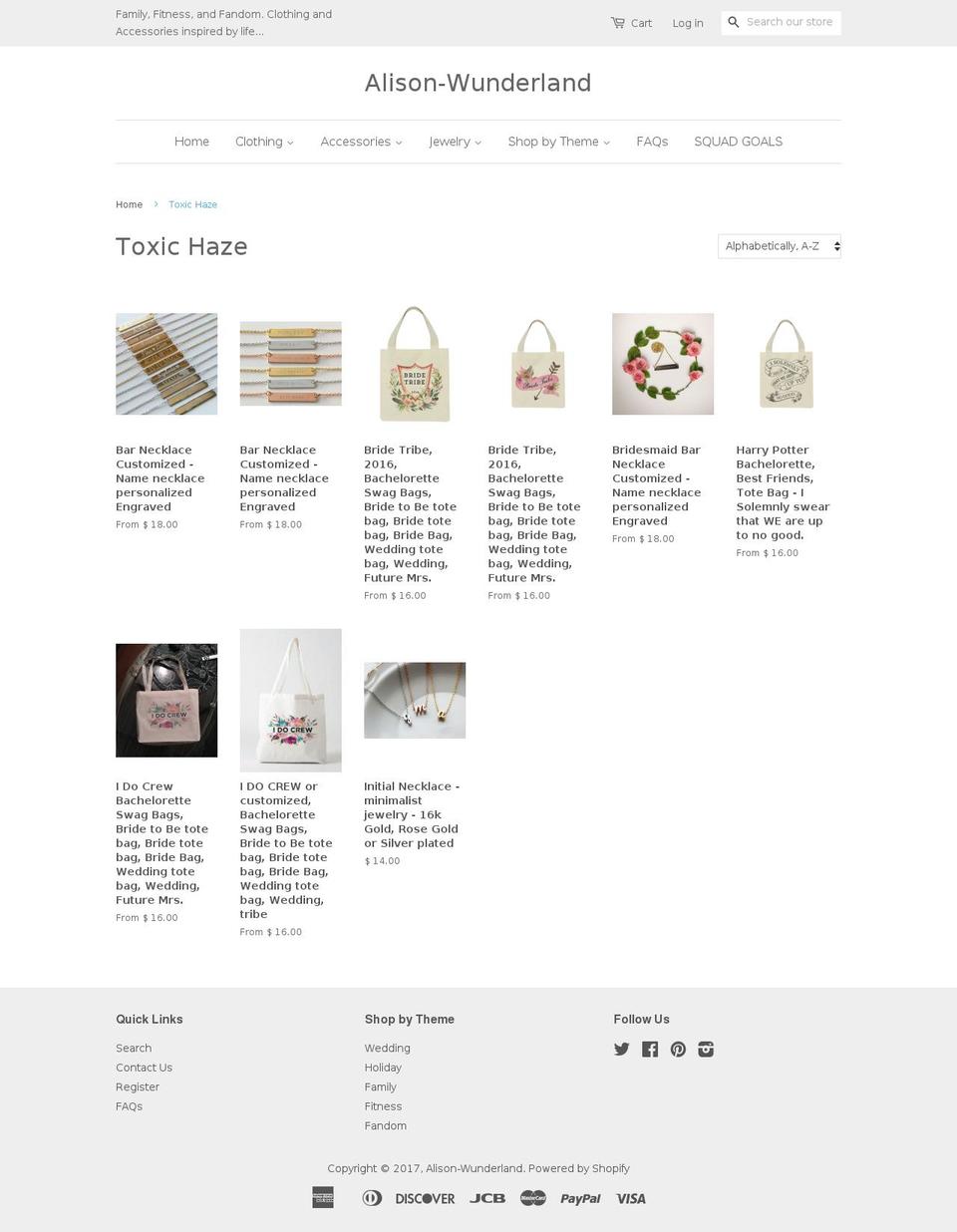 toxichaze.com shopify website screenshot