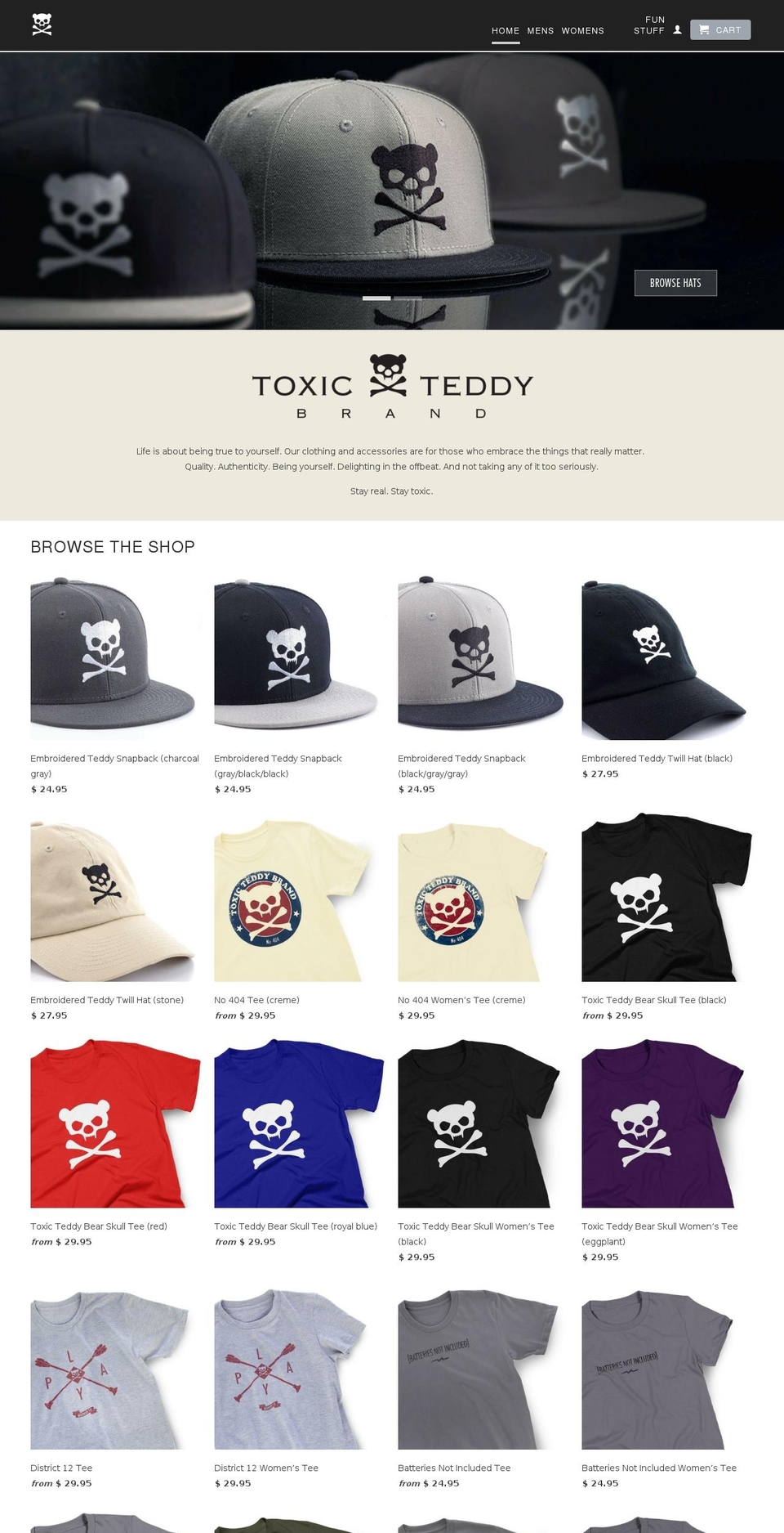 toxicteddybrand.com shopify website screenshot