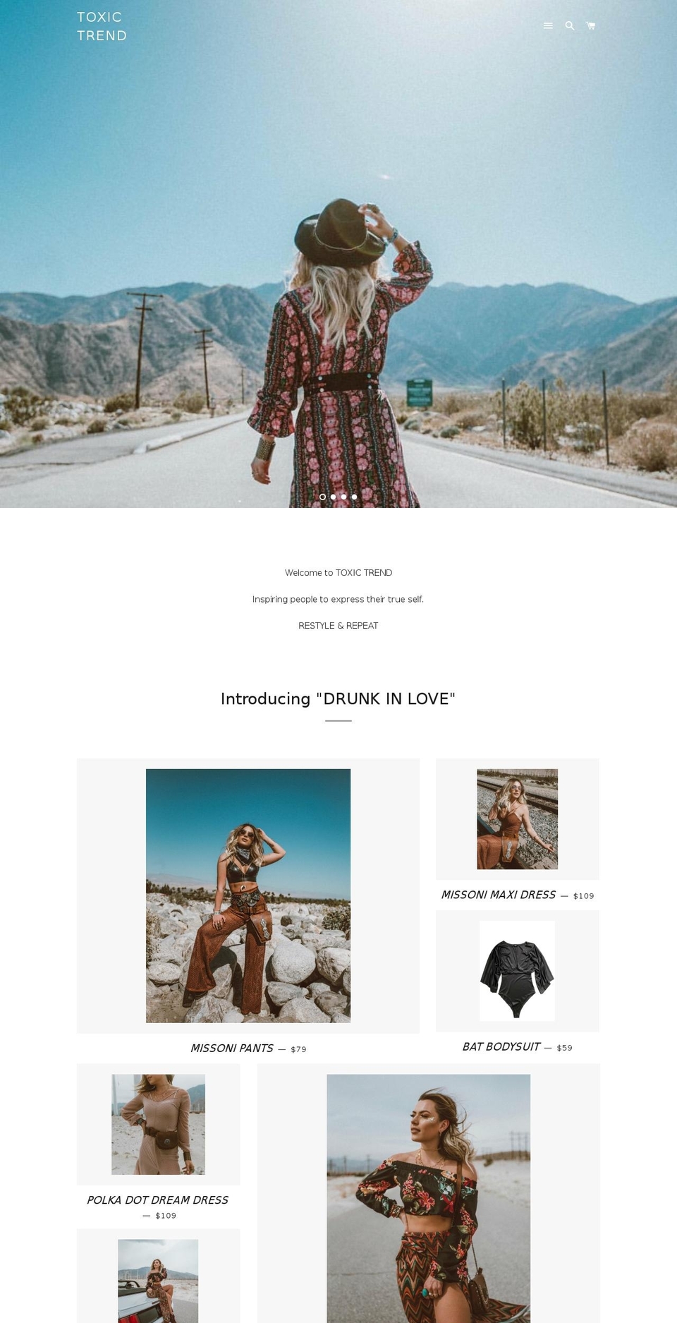 toxictrendofficial.com — Shopify storefront screenshot