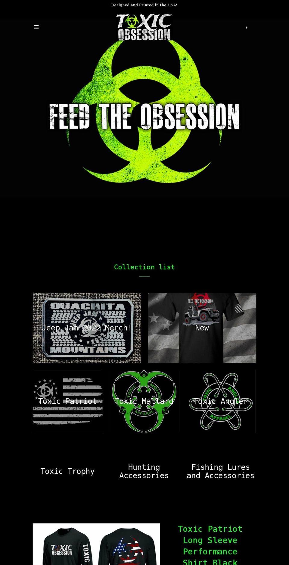toxiklures.com shopify website screenshot