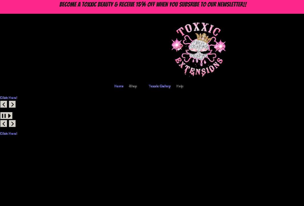 toxxicextensions.com shopify website screenshot