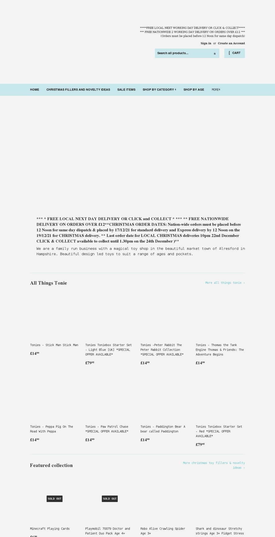 toy-box-hampshire.co.uk shopify website screenshot