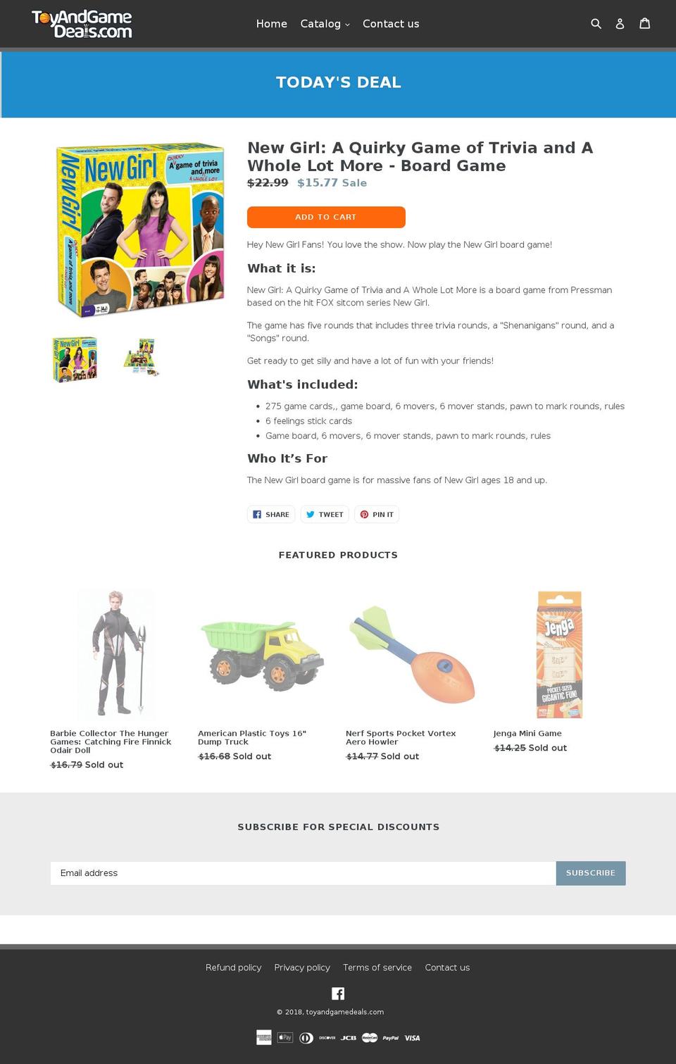 toyandgamedeals.com — Shopify storefront screenshot