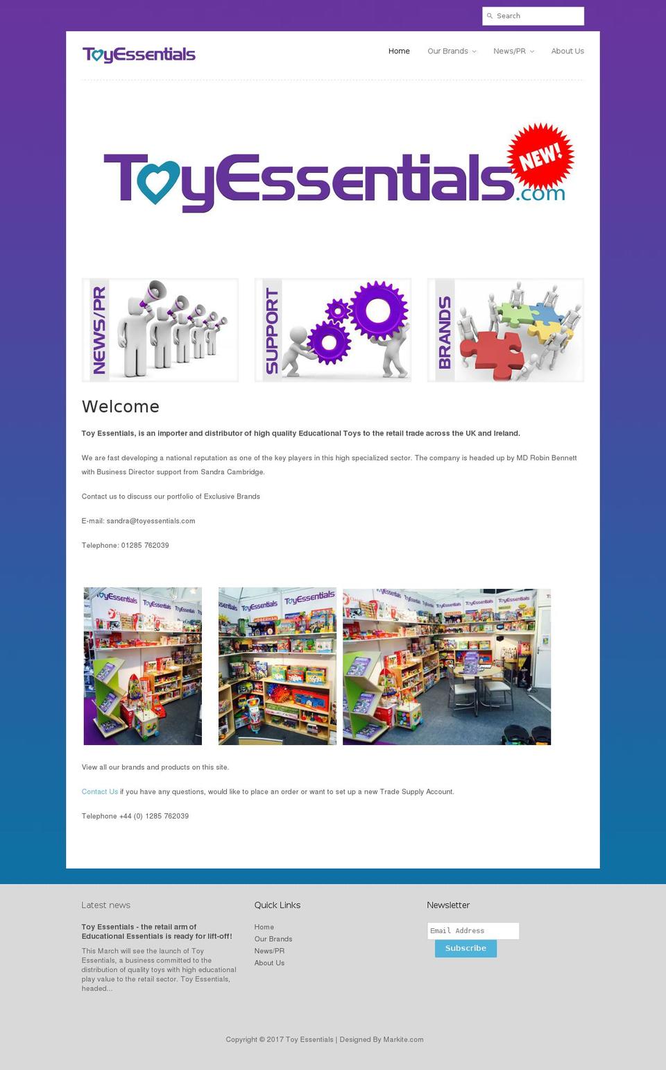 toyessentials.com shopify website screenshot