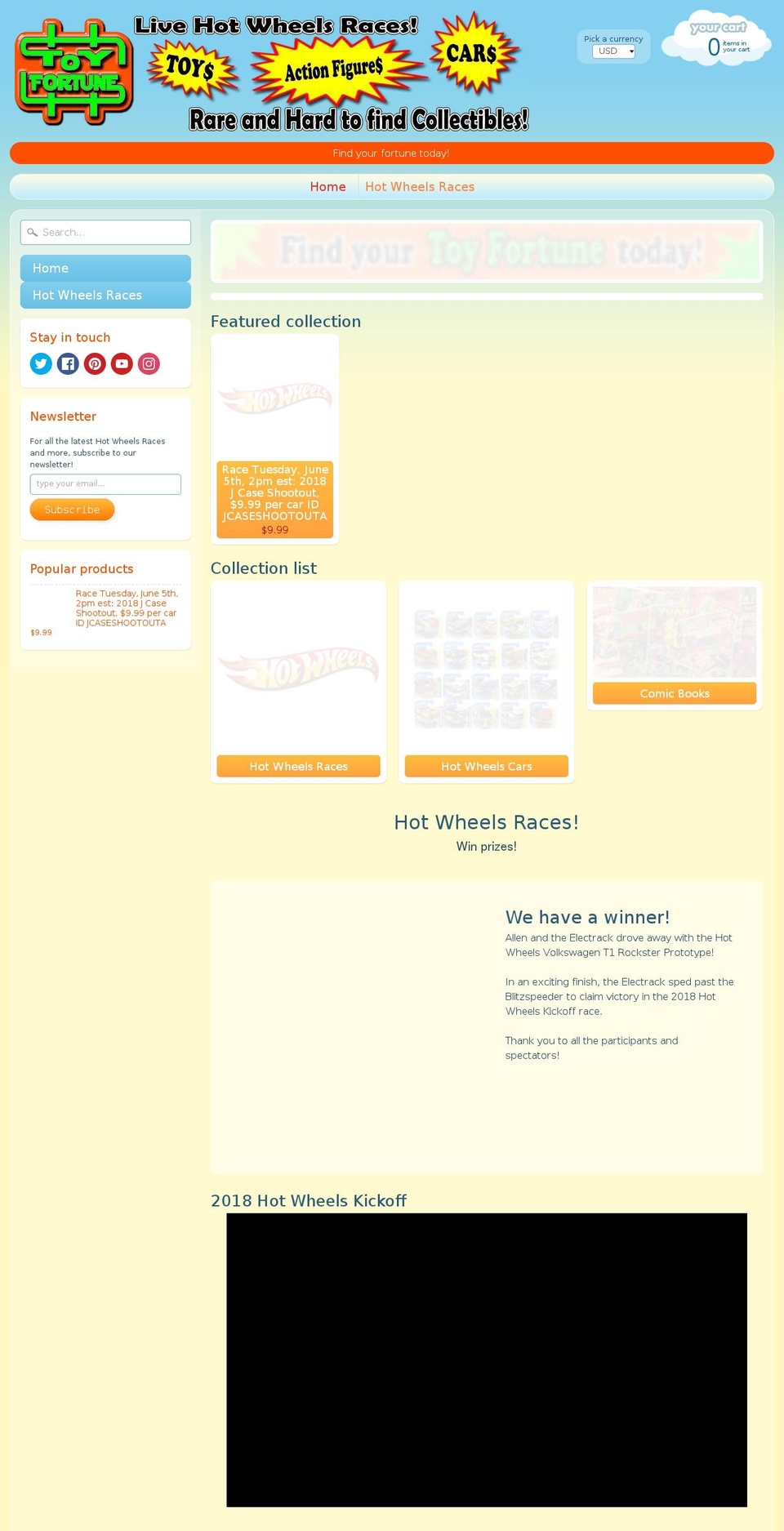 toyfortune.com — Shopify storefront screenshot
