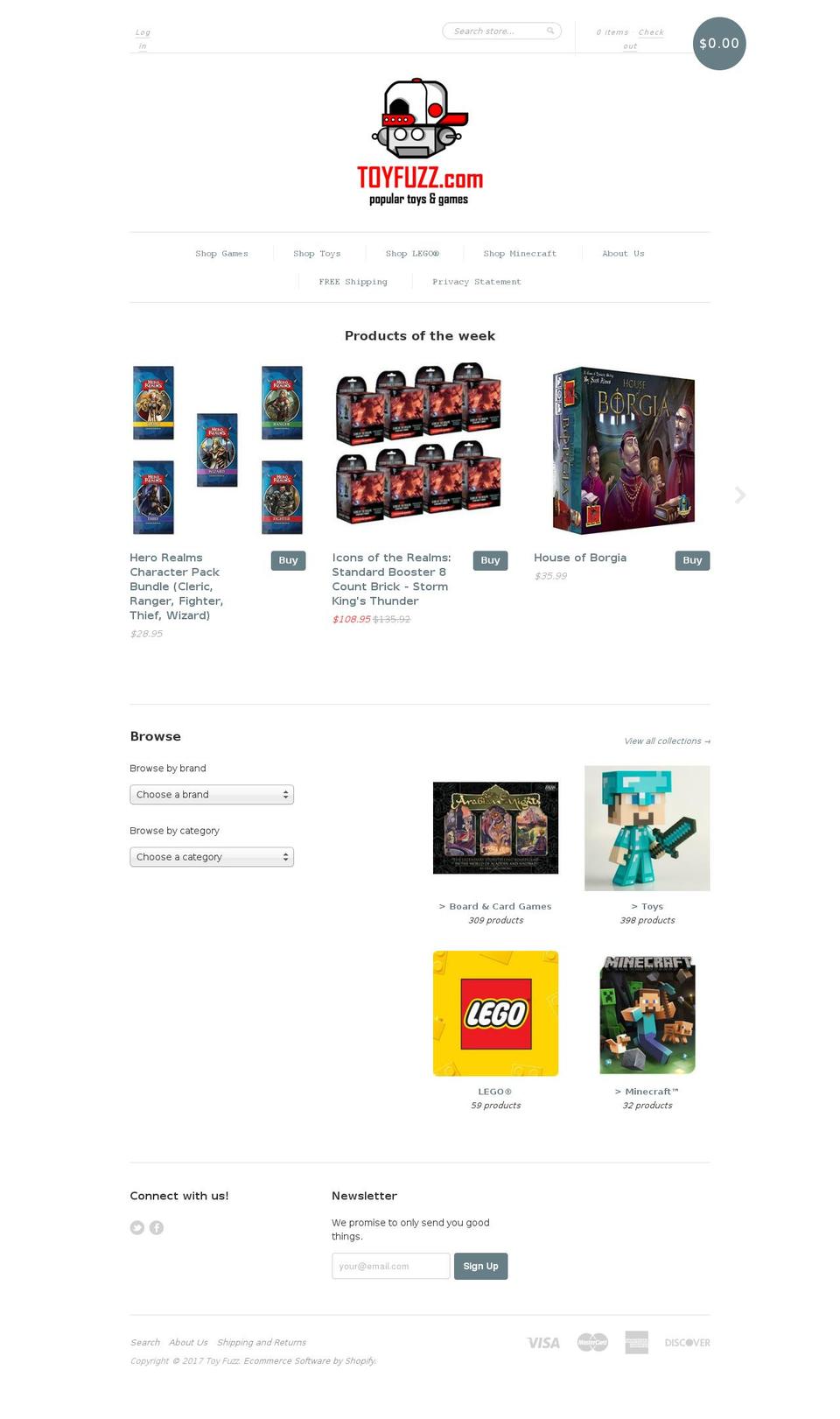 new-standard Shopify theme site example toyfuzz.com