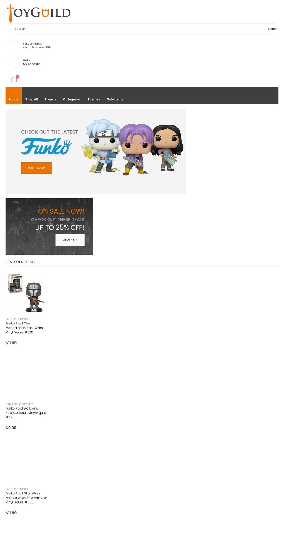 toyguild.com shopify website screenshot