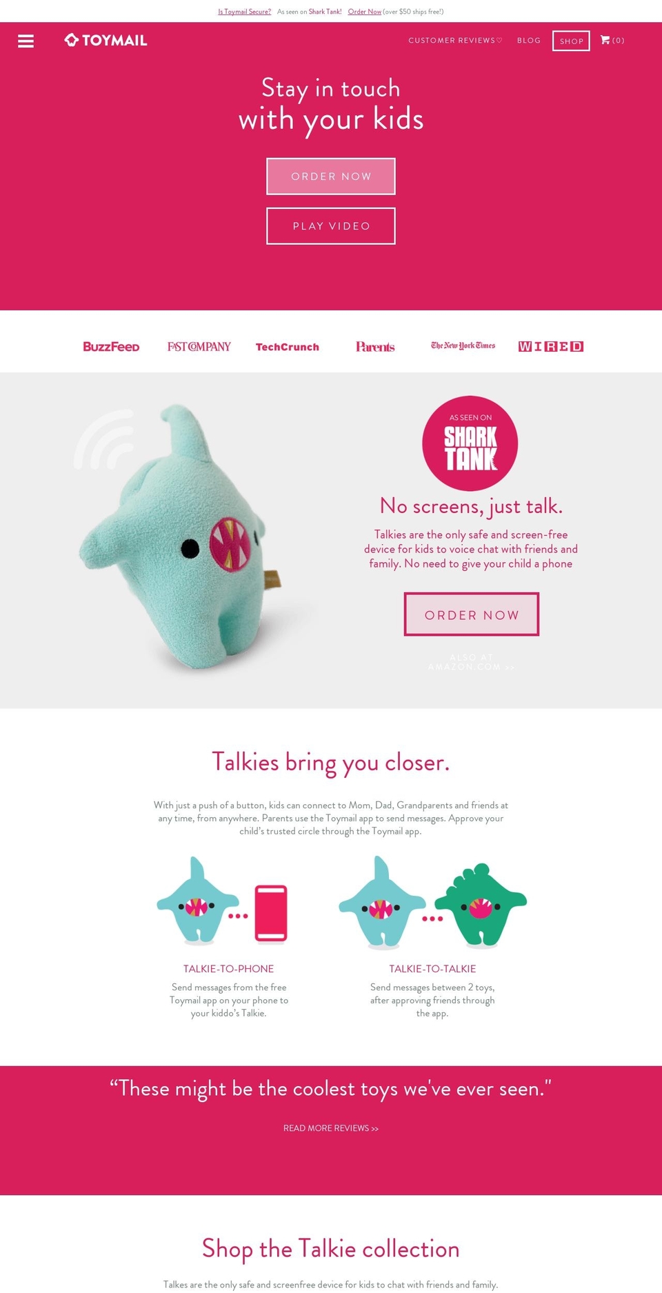 toymail.co shopify website screenshot