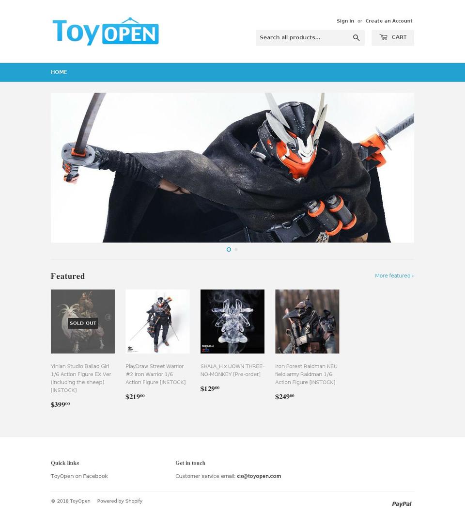toyopen.com shopify website screenshot