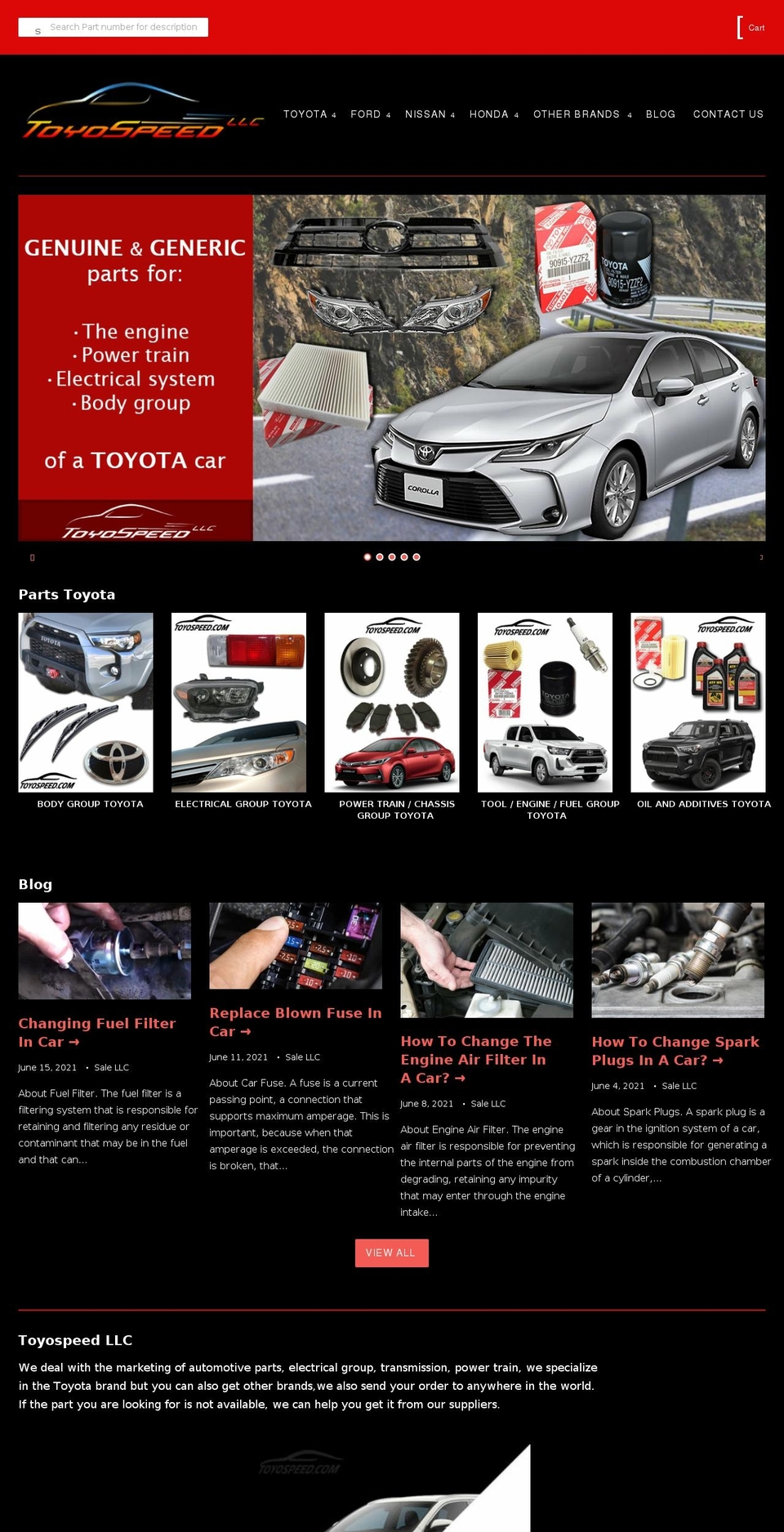 toyospeed.com shopify website screenshot