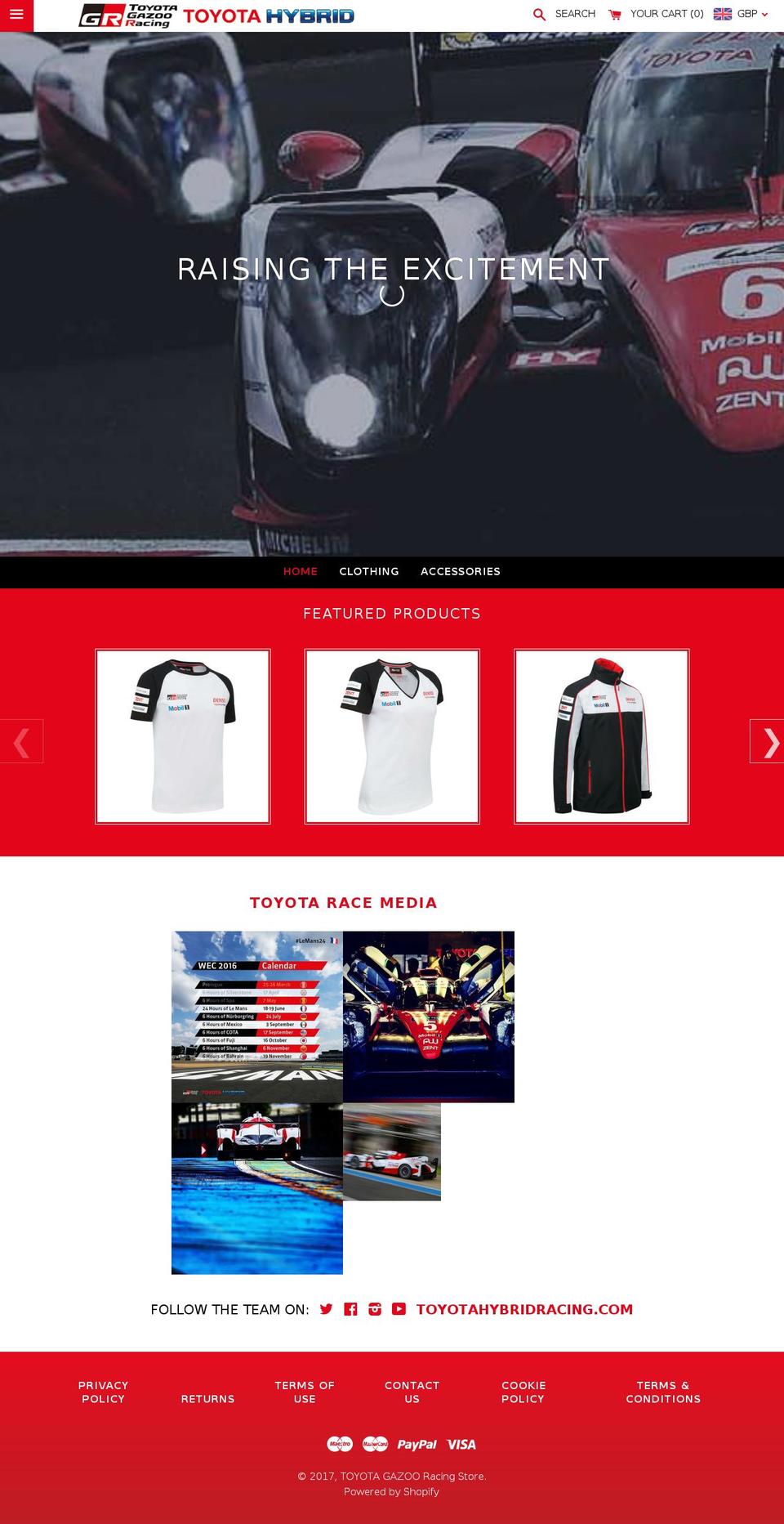 boundless Shopify theme site example toyotagazooracingstore.com