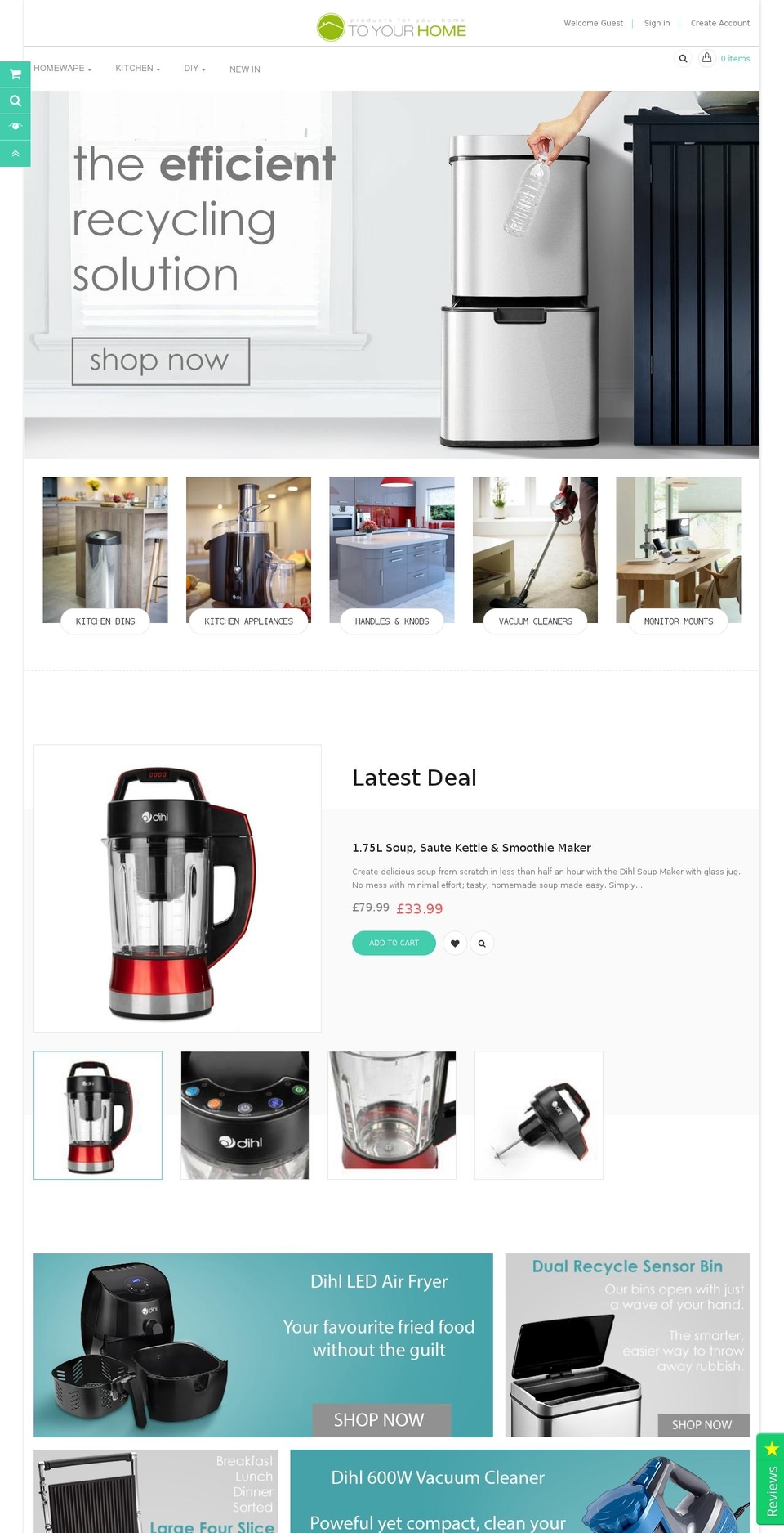 toyourhome.co.uk shopify website screenshot