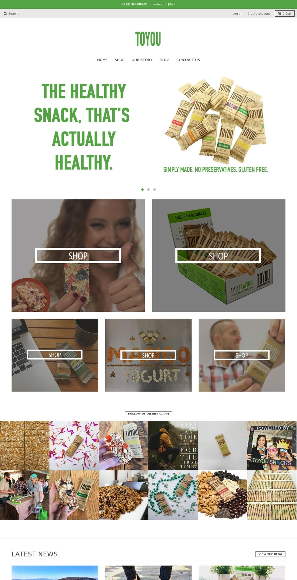 toyousnacks.com shopify website screenshot
