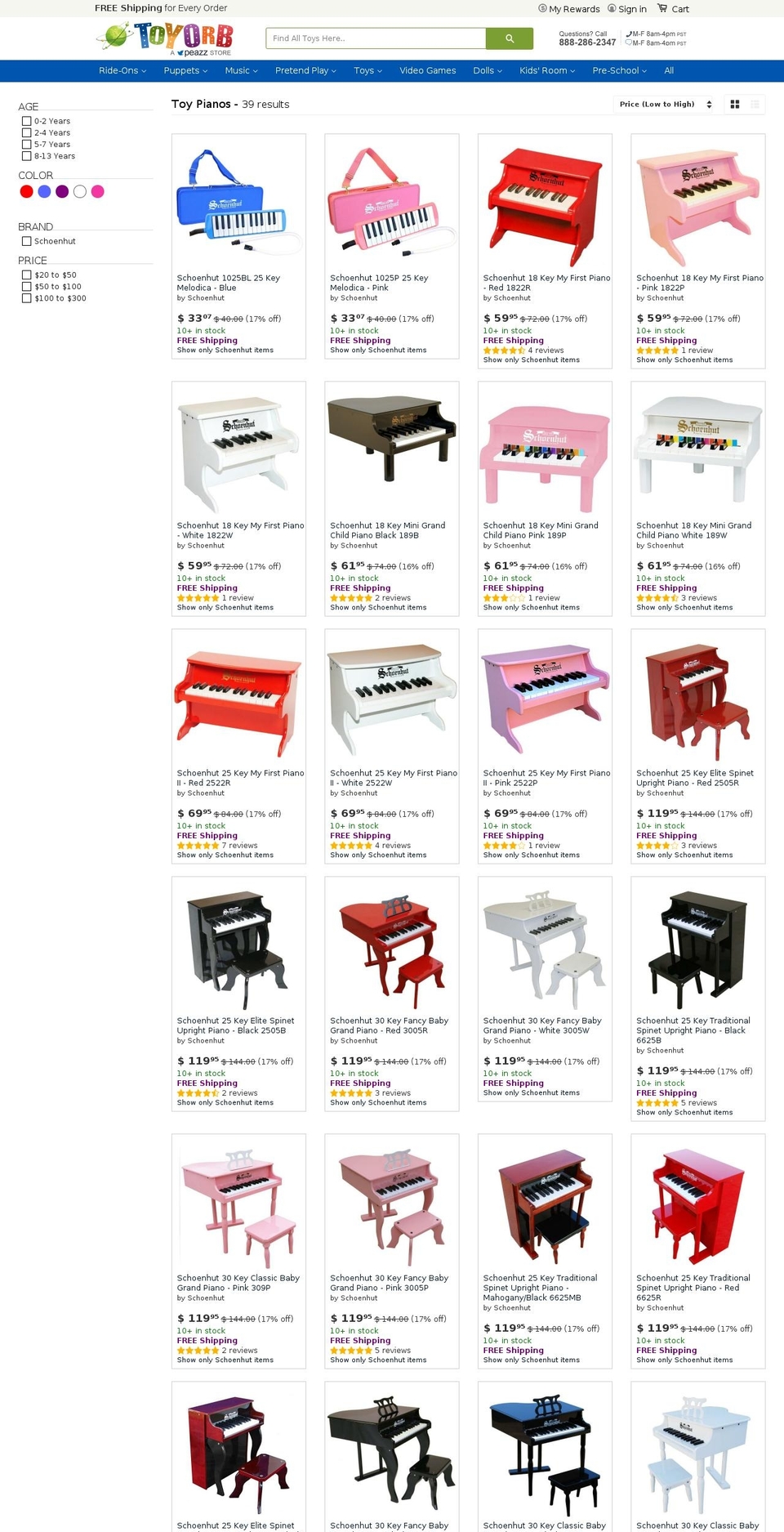 theme-export Shopify theme site example toypianoshop.com