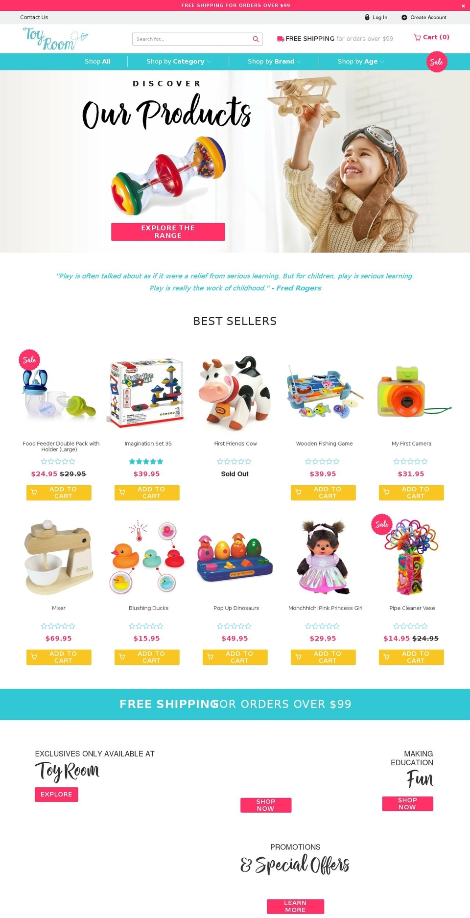 toyroom.com.au shopify website screenshot