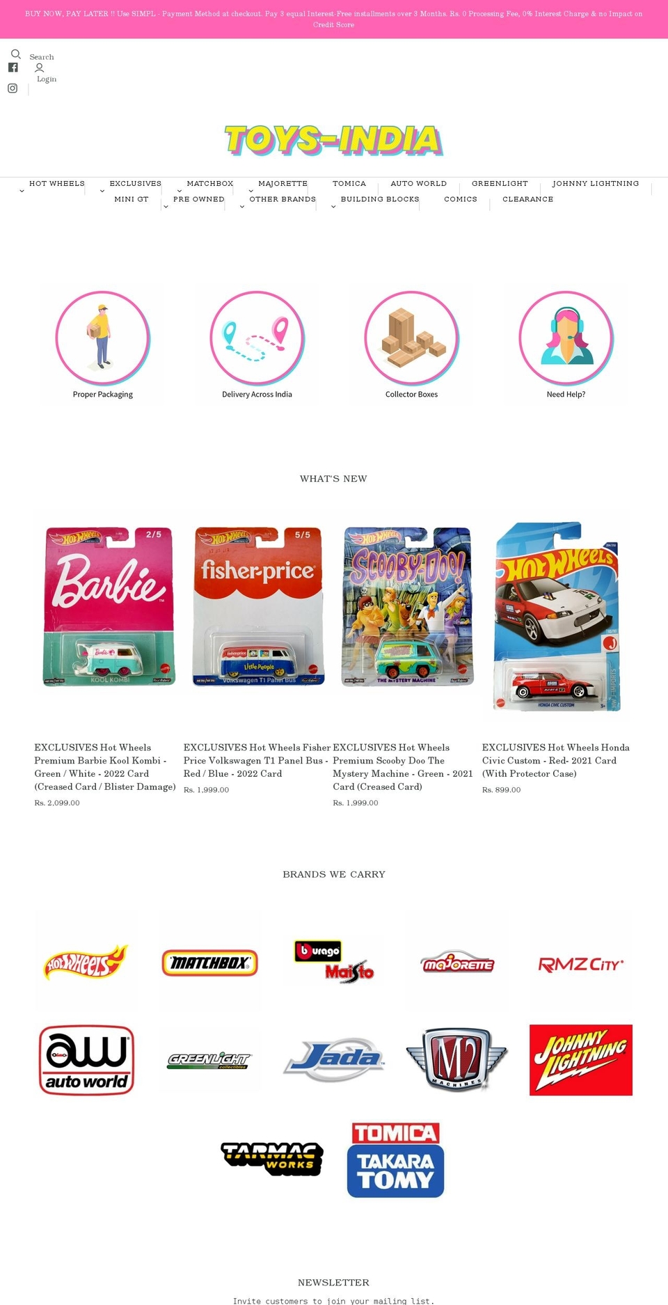 toys-india.com shopify website screenshot